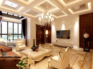 远洋庄园420平米欧式别墅装修，全包300万