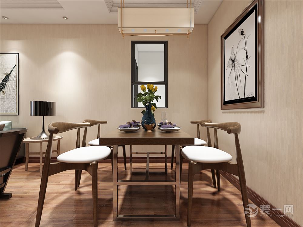【世茂五里河】96㎡二室二厅一卫现代风格装修效果图餐厅
