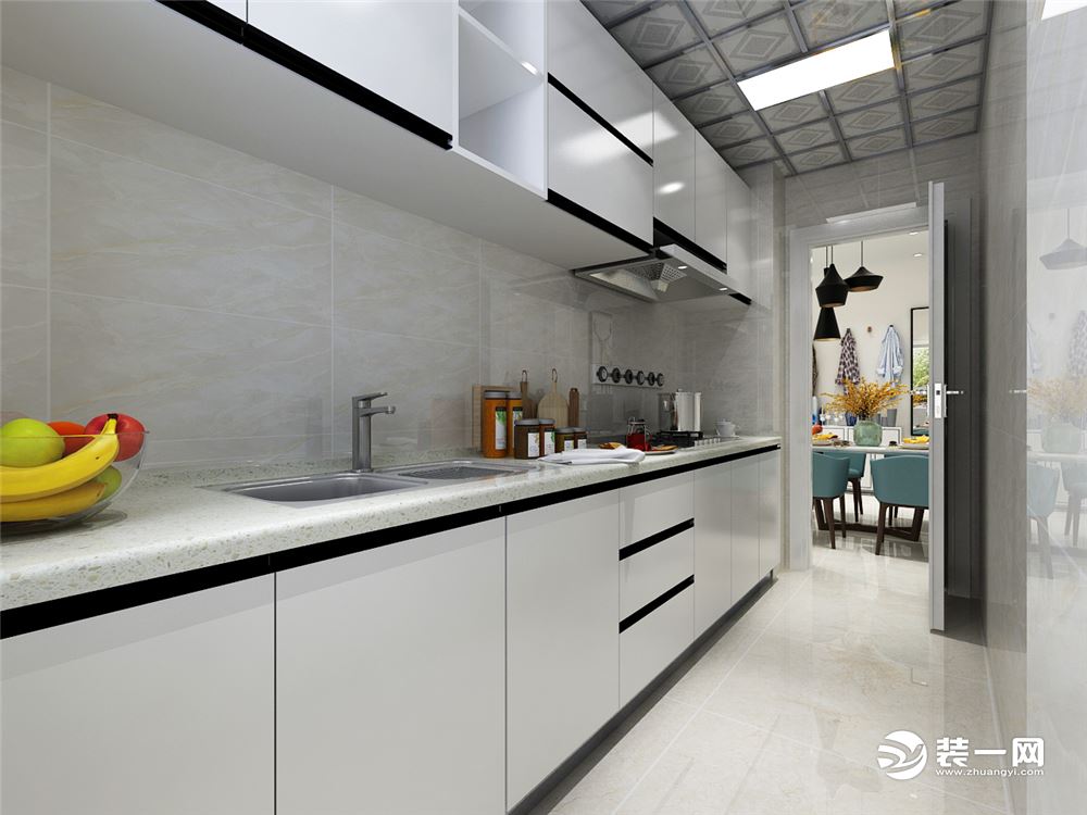 新润万寿里50㎡一室一厅一卫现代简约风格装修效果图厨房