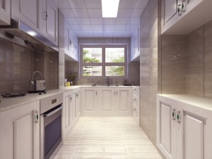 【城建乾元】108㎡二室二廳一衛現代風格裝修效果圖廚房