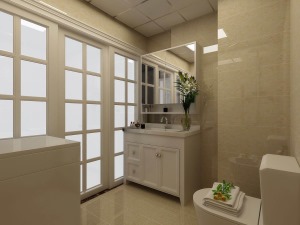 泰荣湾92㎡二室一厅一卫简欧风格装修效果图卫生间