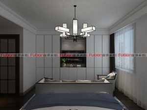 合肥富邦装饰 330平米新中式别墅-卧室