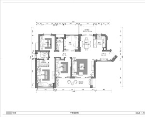 玉翠园105平米现代风三居室户型图