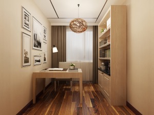 胡桃木三拼地板让空间提升质感、增加稳重度。没有主灯照明的客厅采用点光源进行照明设计，光带是必须有的