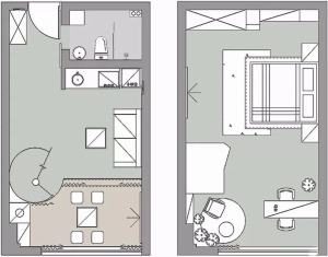 38平方小复式单身公寓，有点轻奢的北欧风 一套北欧风的单身公寓，还是个小复式呢，面积