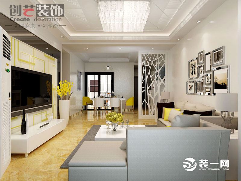 入户仅一眼就足以让人喜欢，暖色的地板，淡黄色的家具给人一种亲切、温暖随和之感。 