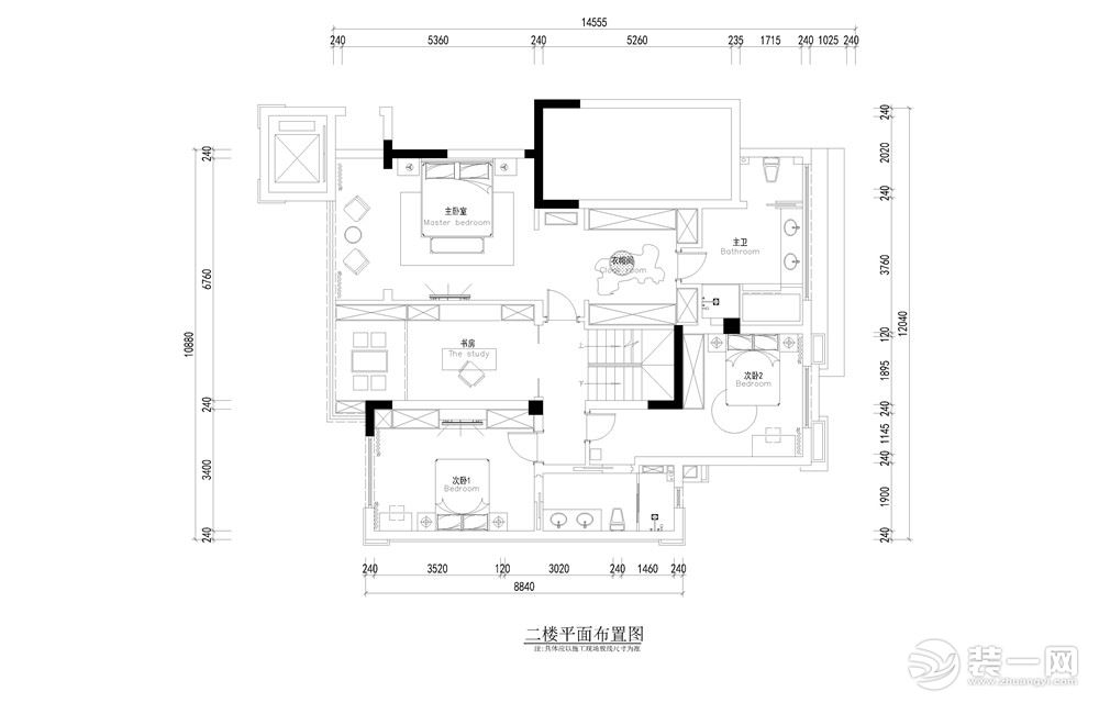 九里晴川300平米叠拼别墅平面布局图