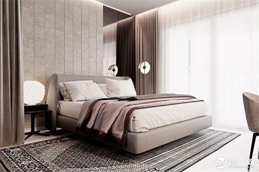汉嘉国际120平米现代风格装修卧室装修设计
