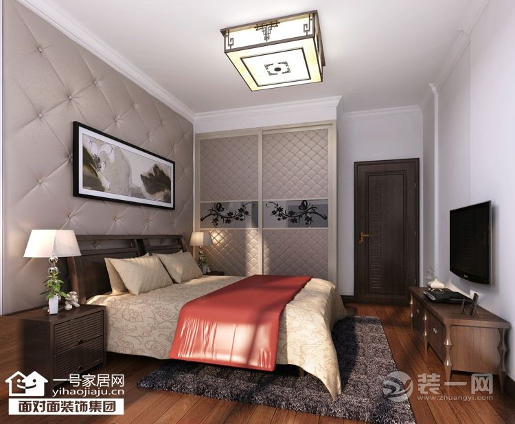 武汉国际百纳99平三居室简欧风格