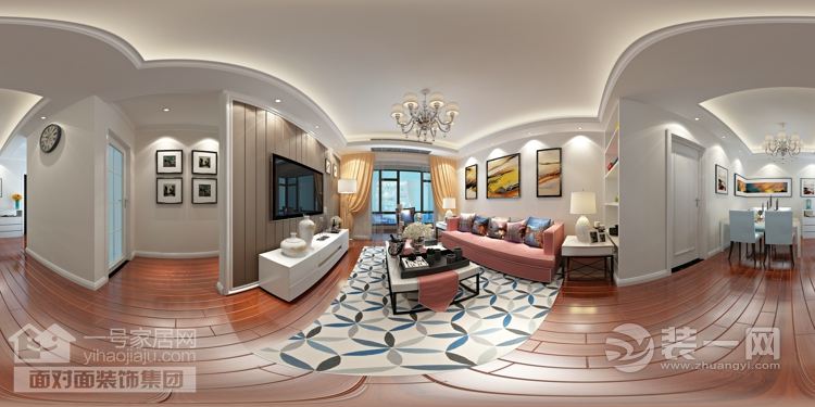 武汉融侨城80平二居室现代简约风格装修莎莎360静