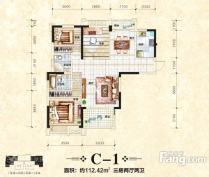 武汉国际公馆138平三居室中式风格装修