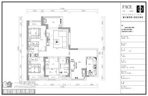 武汉中建开元公馆112平三居室现代简约平面设计方案-Model