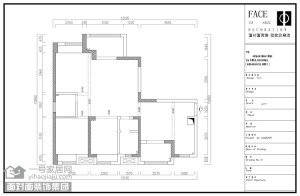 武汉中建开元公馆112平三居室现代简约原始结构图-Model