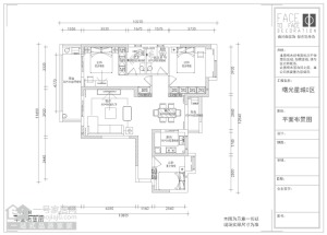 武汉曙光星城123平三居室现代简约 平面布局