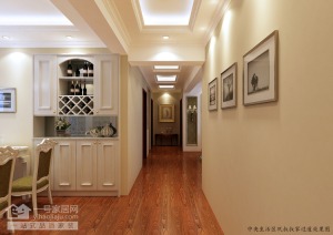 武汉王家湾中央生活区124平三居室简欧风格过道