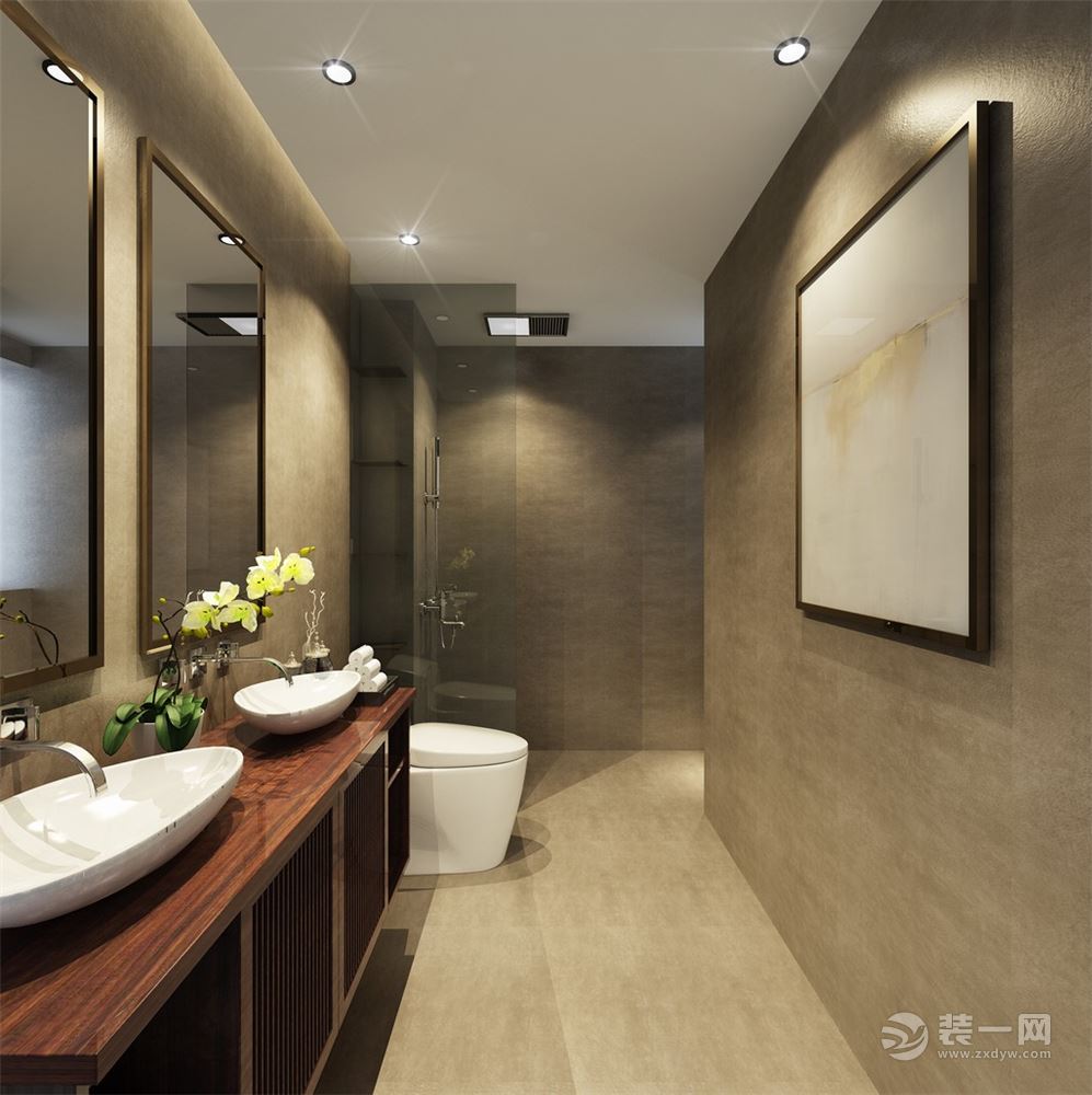 百旺茉莉园-现代中式-卫生间装修效果图卫生间