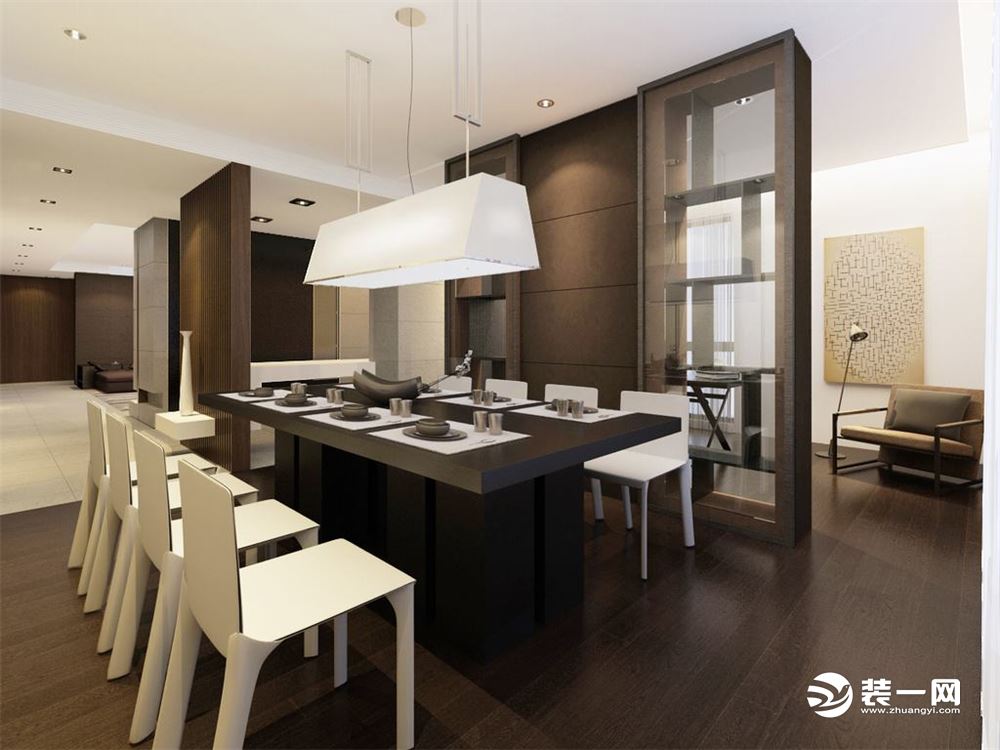 长安太和220平米四居室现代风格装修效果图餐厅