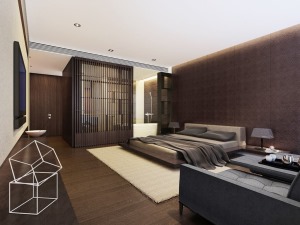 长安太和220平米四居室现代风格装修效果图卧室