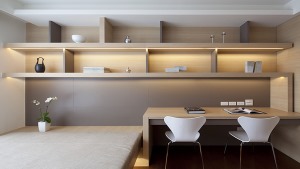 国瑞城106㎡三居室现代简约风格装修效果图卧室榻榻米