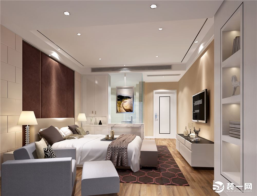 ◤香堤半岛◢145㎡三居室现代风格卧室装修效果图