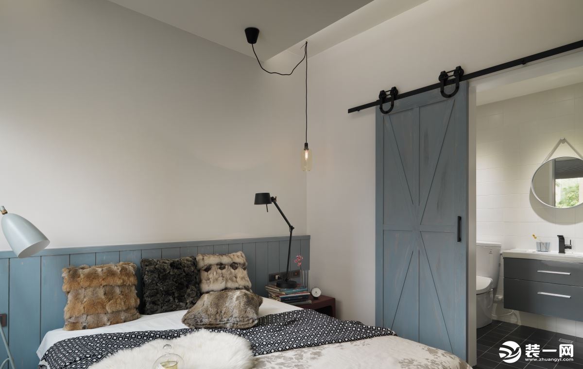◤玉龙湾◢68㎡一居室北欧风格卧室装修效果图