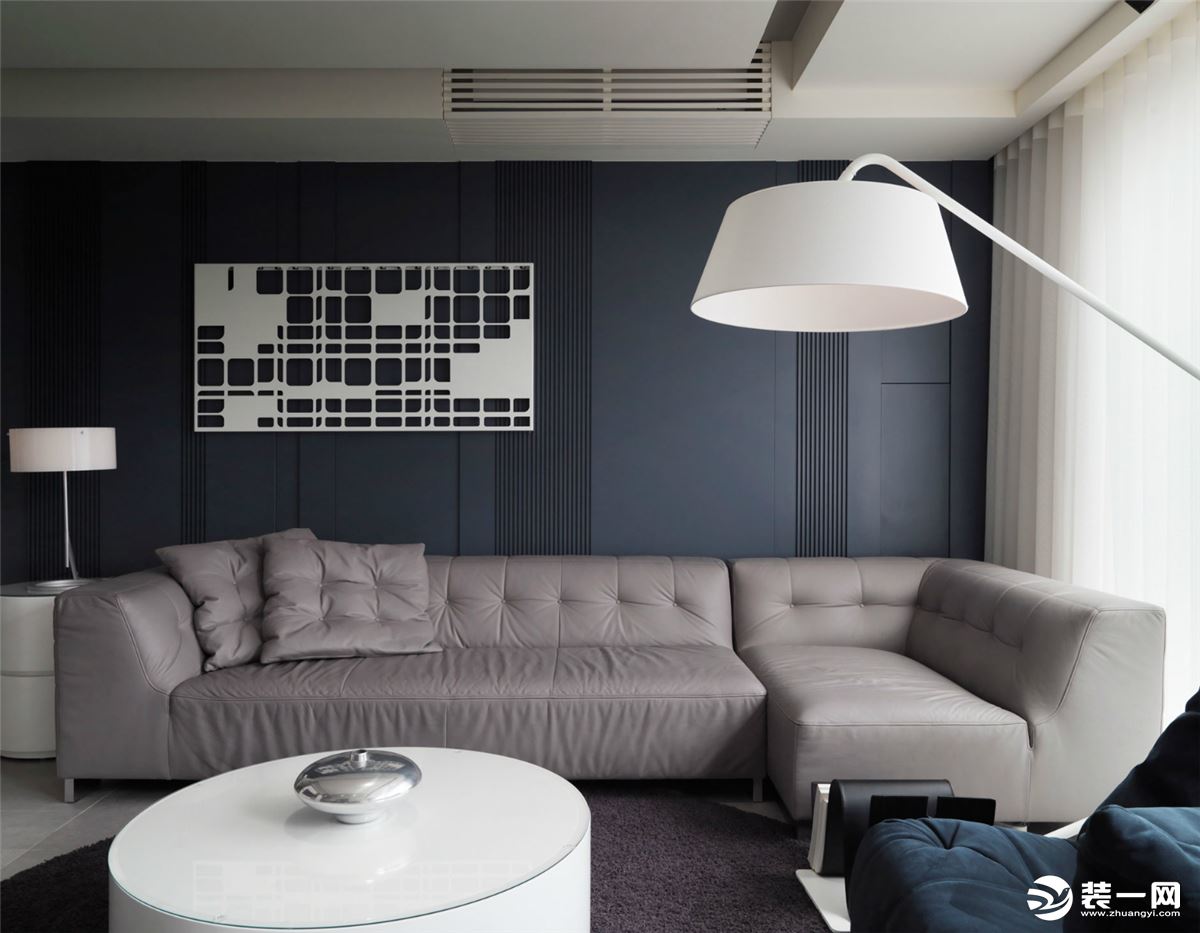 ◤紫缘公寓◢113㎡二居室港式风格客厅装修效果图