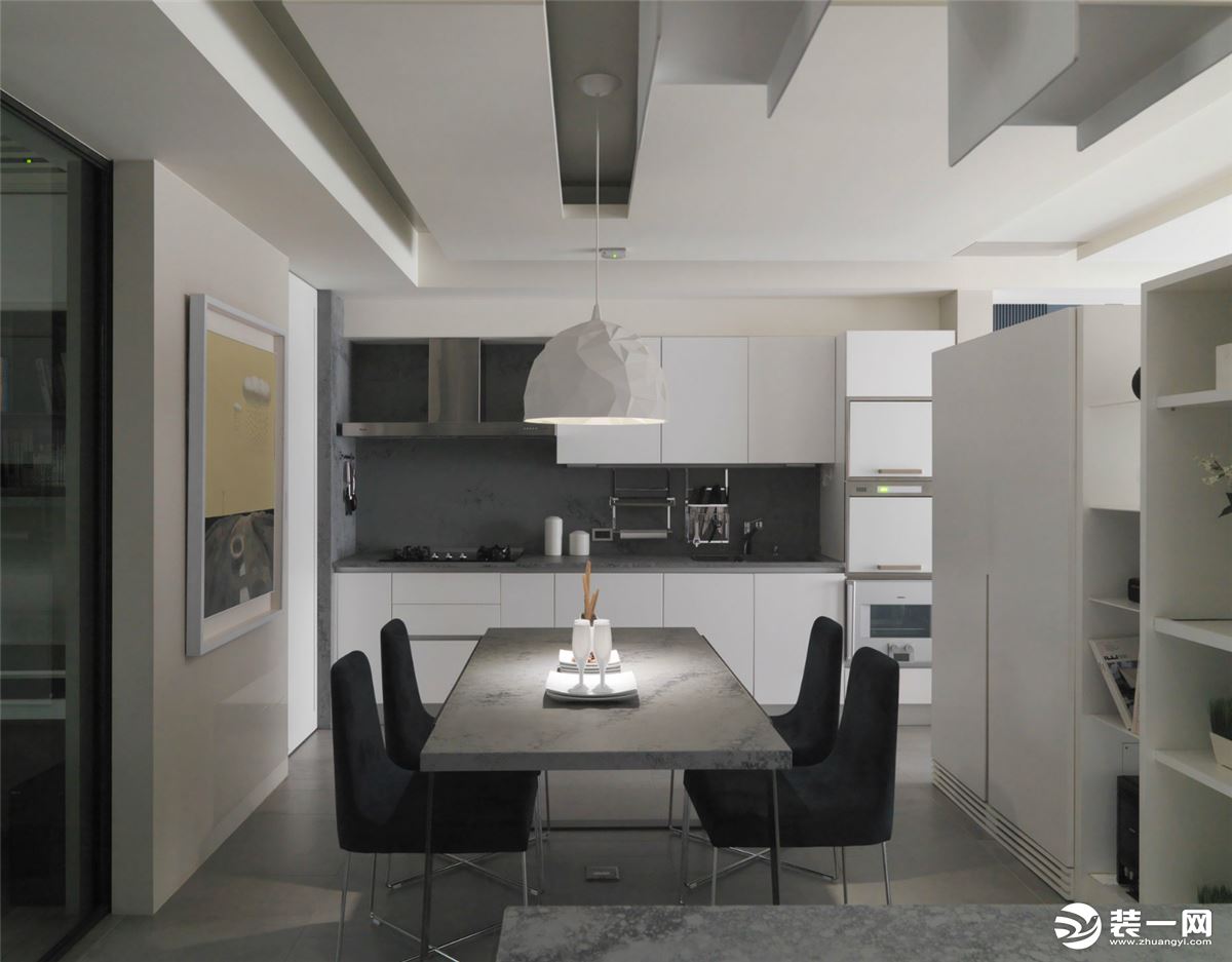 ◤紫缘公寓◢113㎡二居室港式风格餐厅装修效果图
