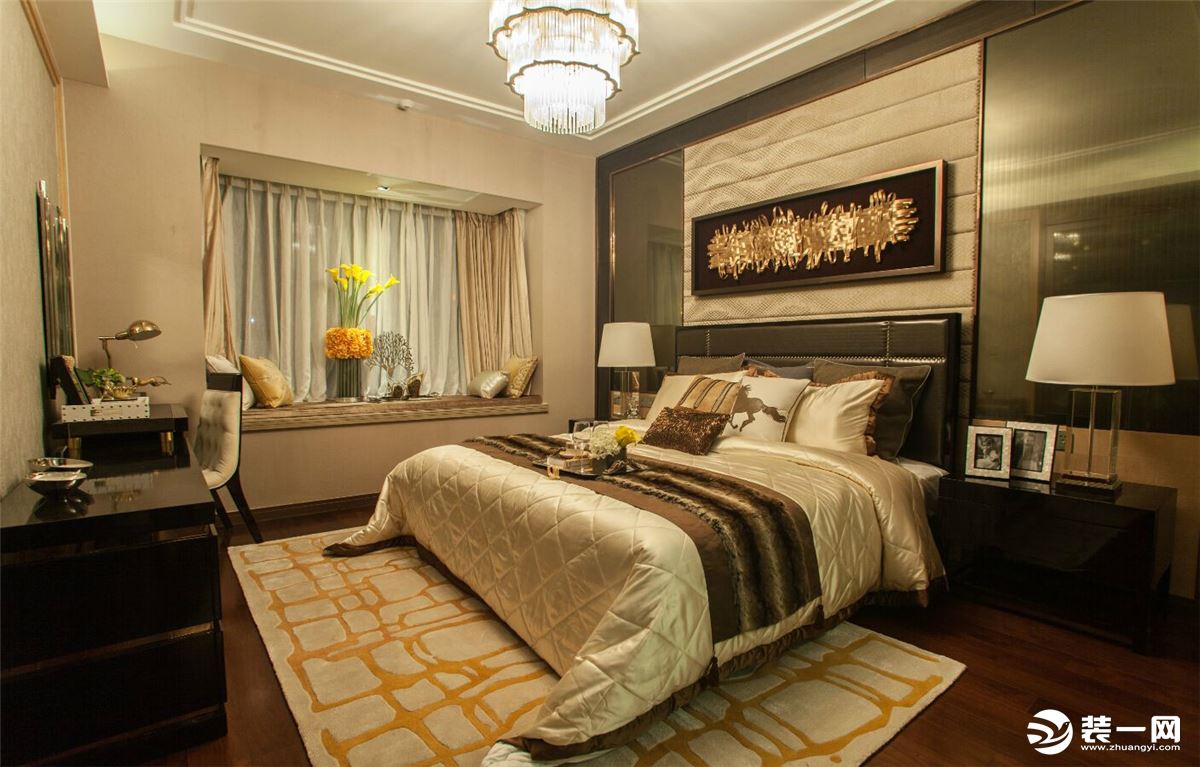 ◤天安尚城◢140㎡三居室现代简约风格卧室装修效果图