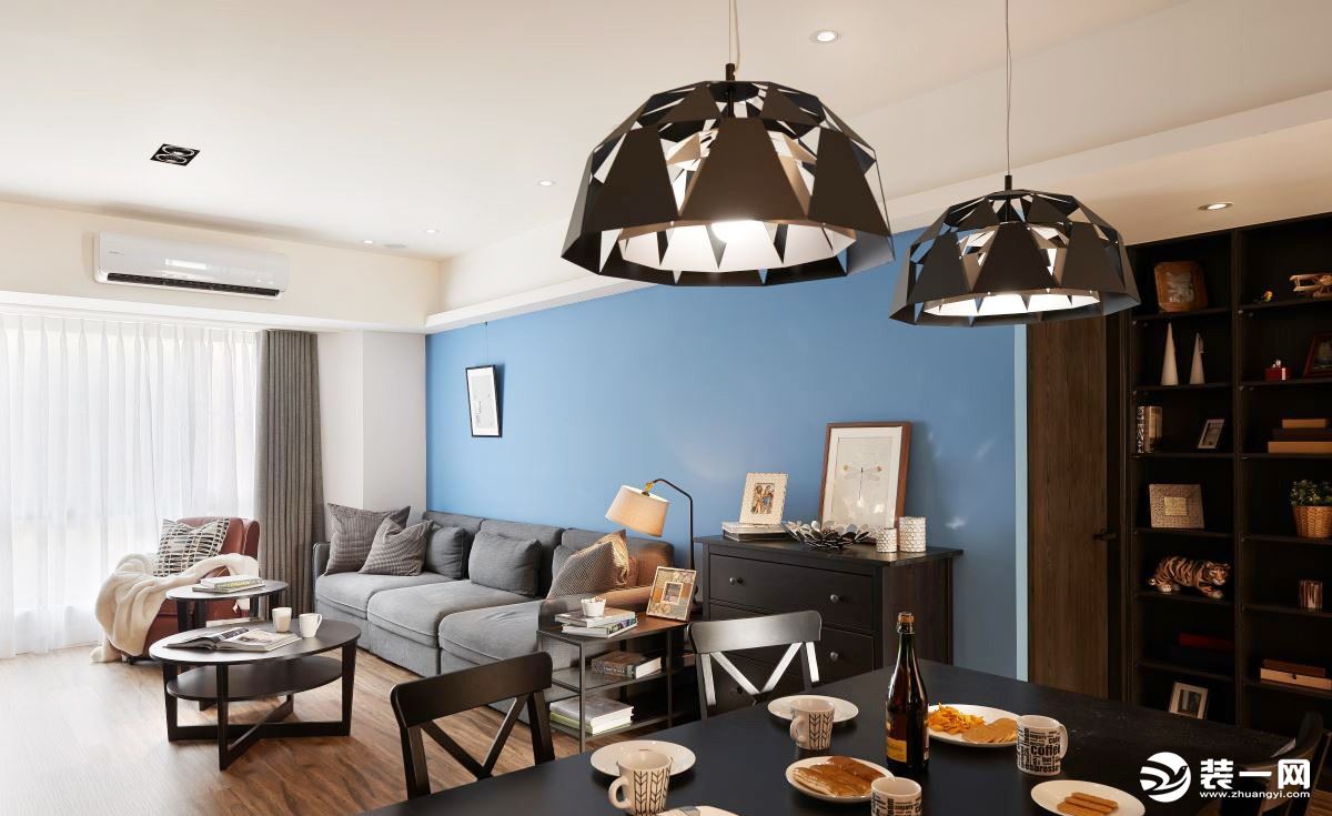 ◤紫金城◢130㎡三居室现代北欧风格客厅装修效果图