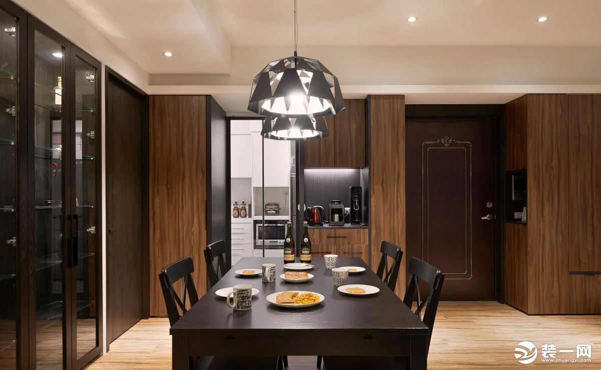 ◤紫金城◢130㎡三居室现代北欧风格餐厅装修效果图