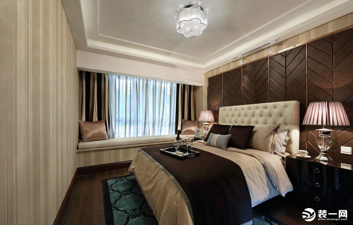 ◤银谷广场◢109㎡三居室现代风格卧室装修效果图	