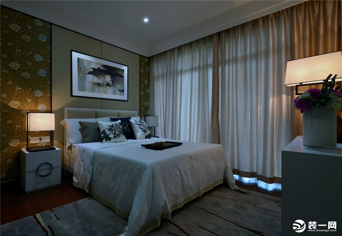 ◤华润国际◢142㎡三居室新中式风格卧室装修效果图