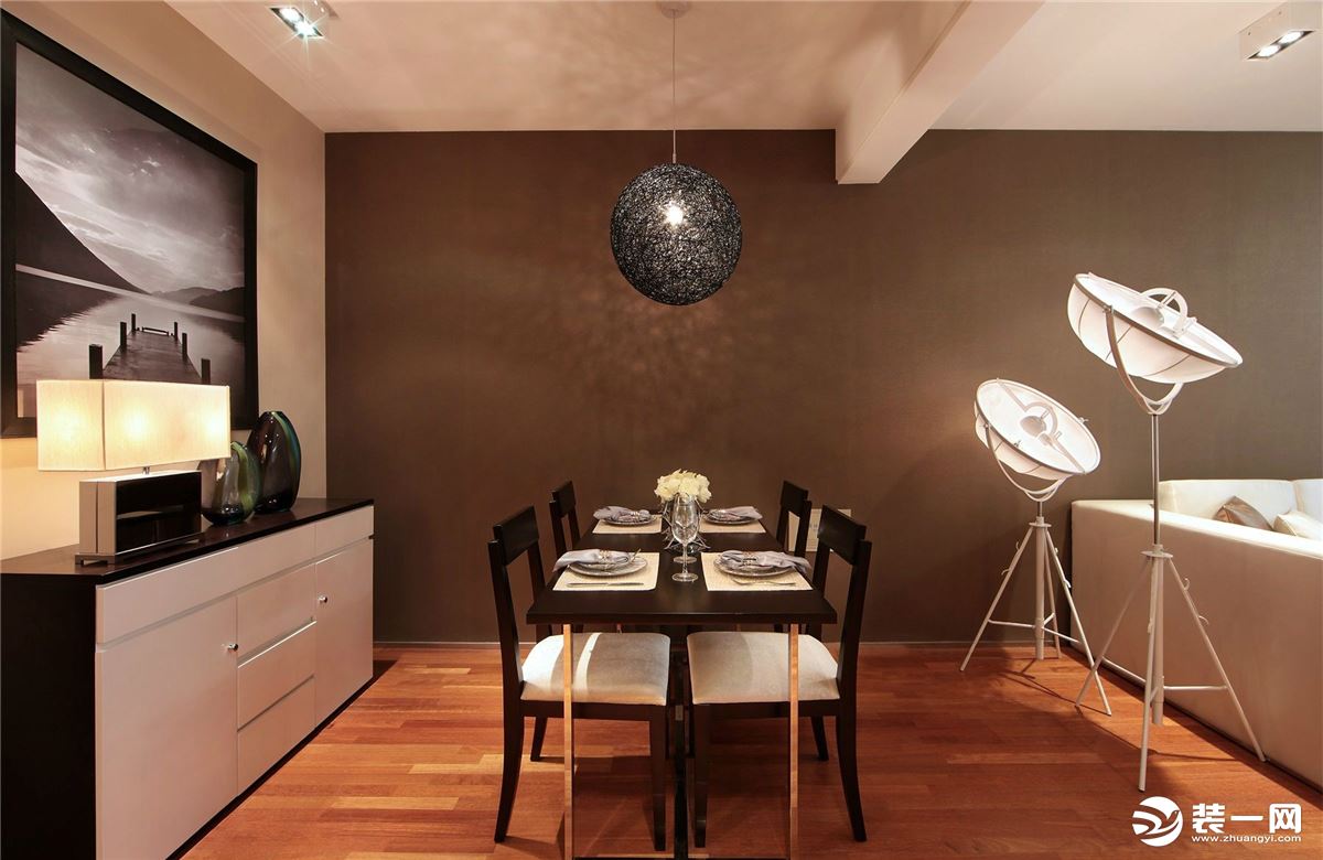 ◤弘建一品◢80㎡二居室现代风格餐厅装修效果图	