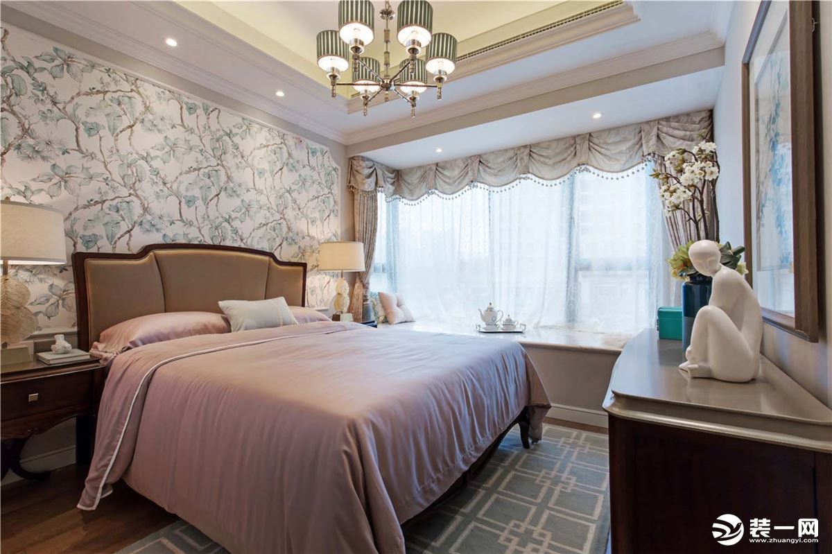 ◤紫金城◢106㎡二居室美式风格卧室装修效果图	