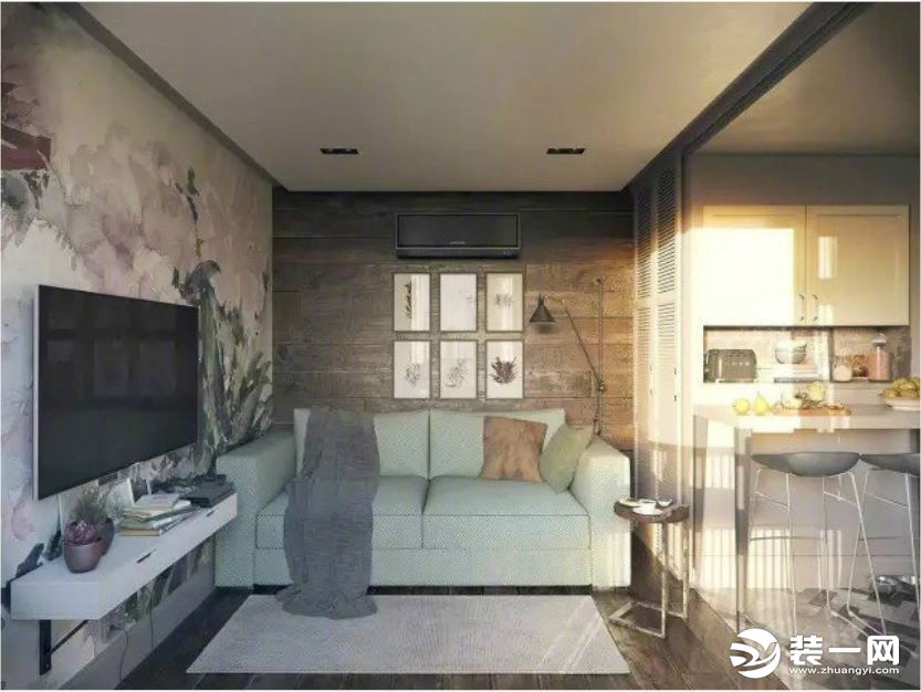【宏佳华--Design】◤吾悦国际◢50㎡一居室现代风格装修效果图