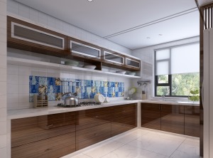 ◤弘阳广场◢92㎡二居室法式风格厨房装修效果图