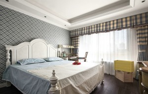 ◤莱蒙城◢140㎡三居室地中海风格卧室装修效果图