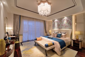 ◤紫缘公寓◢113㎡三居室现代风格卧室装修效果图