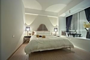 ◤紫缘公寓◢113㎡二居室欧式风格卧室装修效果图