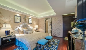◤世贸香槟湖◢140㎡三居室中式风格次卧装修效果图