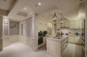 ◤金地格林郡◢136㎡二居室美式复古风格厨房装修效果图