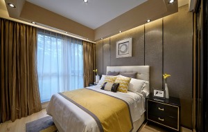 ◤红星国际◢89㎡二居室现代简约风格卧室装修效果图