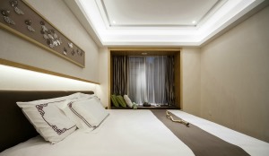 ◤世贸香槟湖◢120㎡二居室新中式风格卧室装修效果图