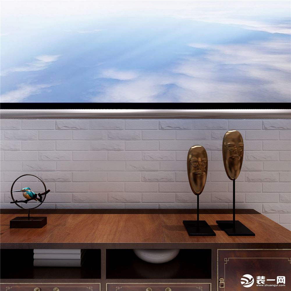 南京业之峰装饰-德水香林128平新中式风格三室装修设计效果图