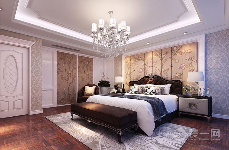 美式风格复式楼卧室装修效果图