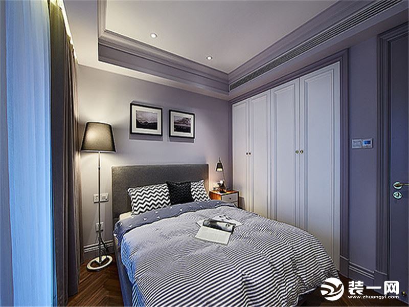 恒大翡翠湾  105m²  三居室 现代简约风格  卧室装修效果图