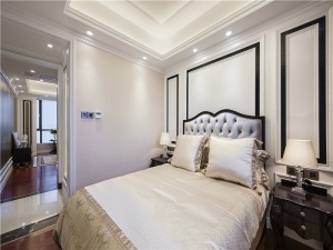 江山樾  120m2  三居室  新古典风格  卧室装修效果图
