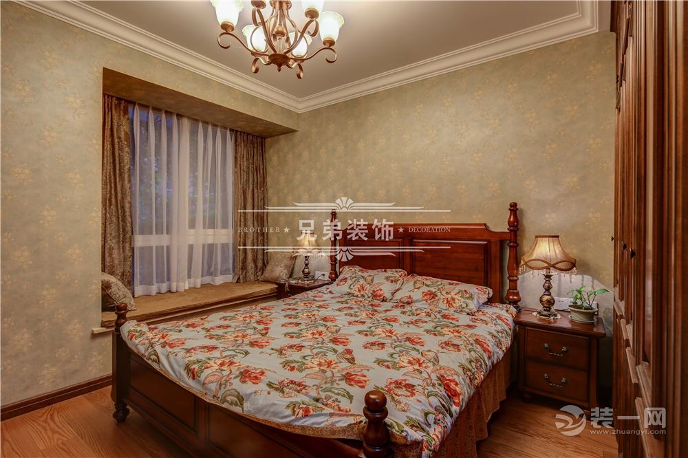 【兄弟装饰】江南小区140平米卧室装修案例 美式乡村风格
