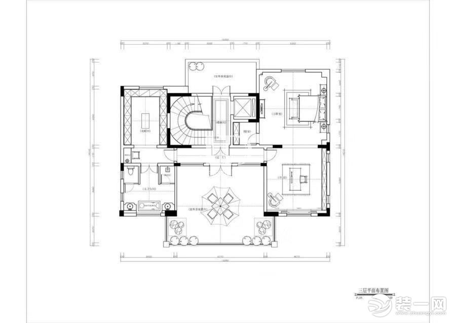 【兄弟装饰】龙湖两江新宸紫宸装修 580平别墅 户型图 法式风兄弟装饰电话186-2300-5491