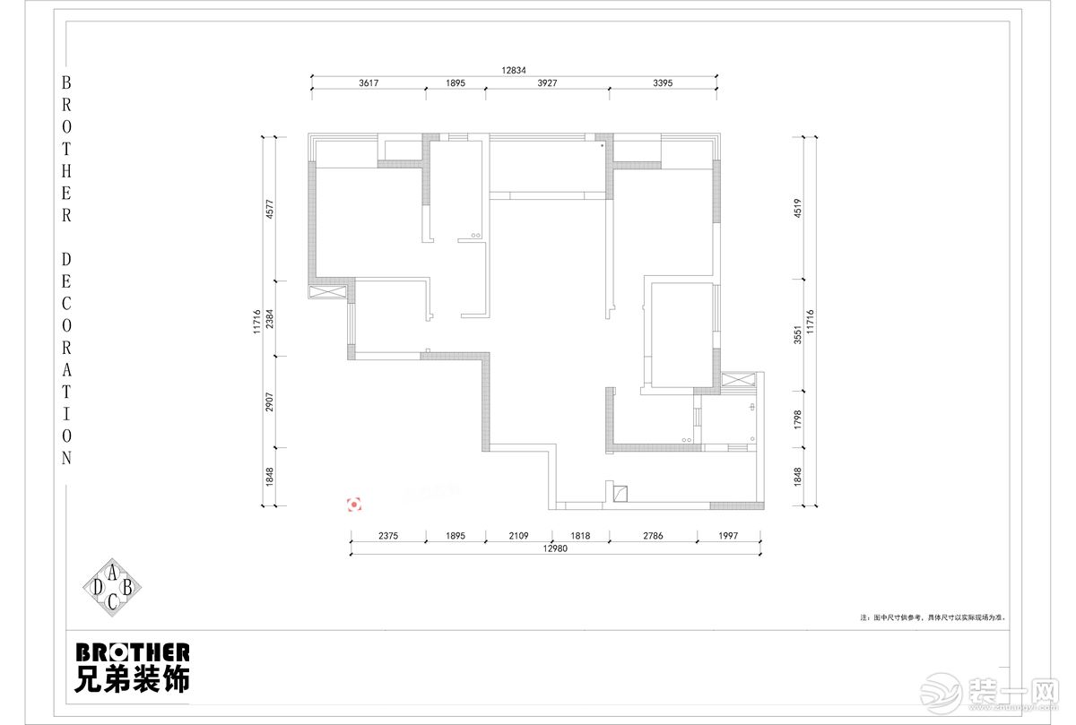 【重慶兄弟裝飾公司】翠湖天地裝修 翠湖天地106㎡裝修設計方案案例 新中式風格